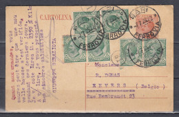 Postkaart Van Bar Ferrovia Naar Anvers - Stamped Stationery