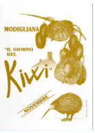 Cartolina Con Annullo Della Sagra Del Kiwi (fronte E Retro) - Timbres (représentations)