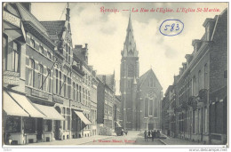 Op924: Renaix - La Rue De L'Eglise - L'Eglise St.Martin 1906 - Renaix - Ronse