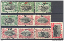 _3L-567: Restje Van 9 Zegels  Met Opdruk..... Om Verder Uit Te Zoeken.. - Used Stamps