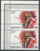 Rwanda COB 1062-Cu Erreur De Dentelure MNH / ** 1981 UIT Telecommunications DOUBLE PERFORATION ERROR - Nuovi