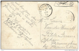 _6ik-968: S.M. CASTEAU : Geen Datummidden > Petite Ferm Ophem Brusseghem Lez Bruxelles : MERCHTEM 19 - Fortune Cancels (1919)