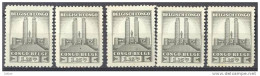 3Af907: Restje Van: 5x N° 219: Postfris... - Unused Stamps