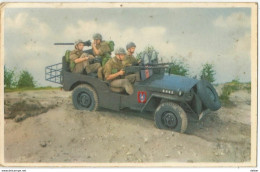 9Dp-392:Jeep De Papa En Reconnaissance. Para's-jeep Op Verkenning; ST TRUIDEN KUNST-FRUIT-rn BEIAARD > Yeper....1954 - Sint-Truiden