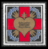 VIGNETTE CINDERELLA Germany  WW1 GUERRE Red Cross Rotes Kreuz Croix Rouge 1915. OSCAR CONSEE – MUNICH. 5 X 5 Cm - Red Cross