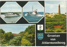 6Rm237: Groeten Van Schiermonik+ Etiket:Onbekend ...+TERUG AAN AFZENDER+).. 1975: Vuurtoren  Bootjes.. 1975 >Antwerpen - Schiermonnikoog