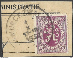 8S-109: N°284: *MUNCKZWALM* : Sterstempel - 1929-1937 Heraldischer Löwe