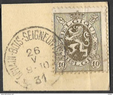 8S-117: N°280: *OHAIN-BOIS-SEIGNEUR-ISAAC* : Sterstempel - 1929-1937 Heraldischer Löwe
