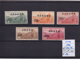 CINA  1946 CAT. N°690-694 MNL - Ungebraucht