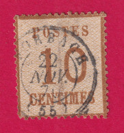 ALSACE LORRAINE N°5 CAD TYPE 15 FORBACH MOSELLE TIMBRE BRIEFMARKEN FRANCE - Usados