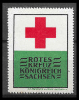 VIGNETTE CINDERELLA Germany MILITARIA WW1 GUERRE 14 18 Red Cross Rotes Kreuz Croix Rouge  Konigreich SACHSEN - Croce Rossa