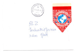 Belgique Vignette Postexpress Sur Lettre De Hamont-Achel à Genk 1995 - Lettres & Documents