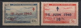 ALGERIE - 1947-48 - Poste Aérienne PA N°Yv. 7 Et 8 - Complet - Neuf Luxe ** / MNH / Postfrisch - Poste Aérienne