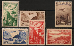 ALGERIE - 1949-57 - Poste Aérienne PA N°Yv. 9 à 14 - Complet - 6 Valeurs - Neuf Luxe ** / MNH / Postfrisch - Luftpost