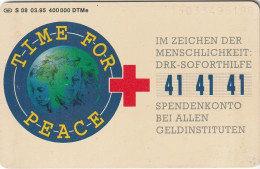 ALEMANIA. S 08/95.1. Deutsches Rotes Kreuz - Time For Peace. 1503. 03-1995. (625) - S-Series : Tills With Third Part Ads