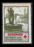 VIGNETTE CINDERELLA Germany MILITARIA WW1 GUERRE  Red Cross Rotes Kreuz Croix Rouge  EGERLANDER WITWEN UND WAISENFOND  - Rode Kruis