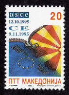 Macedonia 1995 OSCE Council Of Europe Flags MNH - Instituciones Europeas