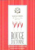 Carte Postale "Cart'Com" (2003) Série "Mariage Frères - Maison De Thé" - Rouge D'automne - Mercanti