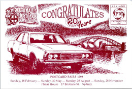 13-11-2023 (2 V 8) New South Wales Postcard Fair - 1993 - Opera House, Bridge & Automobile - Opéra