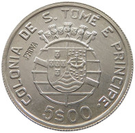 ST. THOMAS AND PRINCE 5 ESCUDOS 1939 PROVA #t065 0661 - Sao Tomé E Principe