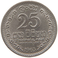 SRI LANKA 25 CENTS 1963  #c053 0285 - Sri Lanka (Ceylon)