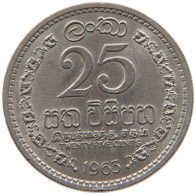 SRI LANKA 25 CENTS 1963  #c053 0285 - Sri Lanka
