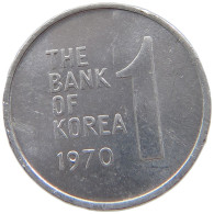 SOUTH KOREA WON 1970  #s069 0911 - Korea (Süd-)