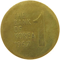SOUTH KOREA WON 1967  #a047 0605 - Korea (Süd-)