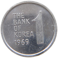 SOUTH KOREA WON 1969  #s069 0901 - Coreal Del Sur