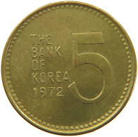 SOUTH KOREA 5 WON 1972  #a056 0531 - Coreal Del Sur