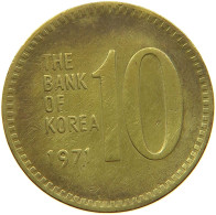 SOUTH KOREA 10 WON 1971  #s080 0579 - Corea Del Sud