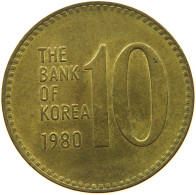 SOUTH KOREA 10 WON 1980  #s067 0065 - Corée Du Sud