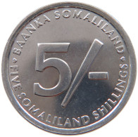 SOMALIA 5 SHILLINGS 2002  #s018 0123 - Somalie