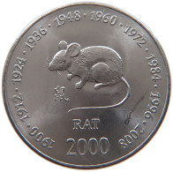 SOMALIA 10 SHILLINGS 2000  #s028 0063 - Somalia