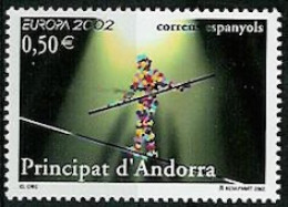 Europa CEPT 2002 Andorre Espagnol - Andorra Y&T N°280 - Michel N°290 *** - 0,50€ EUROPA - 2002