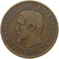 FRANCE 10 CENTIMES 1857 BB Napoleon III. (1852-1870) #s077 0035 - 10 Centimes