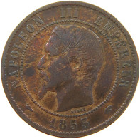 FRANCE 10 CENTIMES 1853 A Napoleon III. (1852-1870) #a041 0349 - 10 Centimes