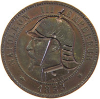 FRANCE 10 CENTIMES 1853 BB Napoleon III. (1852-1870) SATIRIQUE ENGRAVED #t017 0049 - 10 Centimes