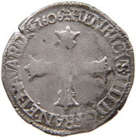 FRANCE 1/4 ECU 1606 HENRI IV. (1589-1610) #t133 0005 - 1589-1610 Henri IV Le Vert-Galant