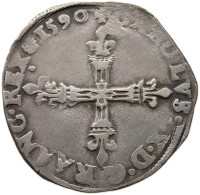 FRANCE 1/4 ECU 1590 A Charles X. (1589-1598) #t058 0303 - 1/4 Francs