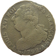 FRANCE 2 SOLS 1792 A Louis XVI (1774-1793) #a002 0255 - 1791-1792 Costituzione 