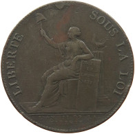 FRANCE 2 SOLS 1791 MONNERON #tm3 0269 - 1791-1792 Constitution