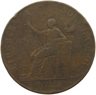 FRANCE 2 SOLS 1791 MONNERON #s017 0257 - 1791-1792 Constitution (An I)