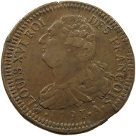 FRANCE 2 SOLS 1791 A YEAR 3 Louis XVI. (1774-1793) RARE #t058 0011 - 1791-1792 Verfassung 