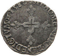 FRANCE 2 Sol Parisis Pinatelle 1586 Henri III. (1574-1589) #t058 0329 - 1574-1589 Henri III