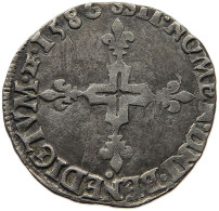 FRANCE 2 Sol Parisis Pinatelle 1586 Henri III. (1574-1589) #t058 0329 - 1574-1589 Henry III