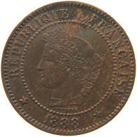 FRANCE 2 CENTIMES 1888 A  #a002 0521 - 2 Centimes