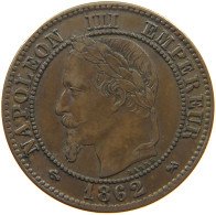 FRANCE 2 CENTIMES 1862 K Napoleon III. (1852-1870) #a002 0519 - 2 Centimes