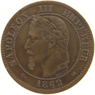 FRANCE 2 CENTIMES 1862 K Napoleon III. (1852-1870) #a059 0159 - 2 Centimes