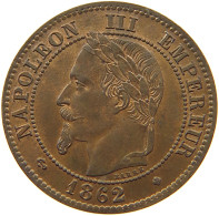 FRANCE 2 CENTIMES 1862 BB  #t058 0143 - 2 Centimes